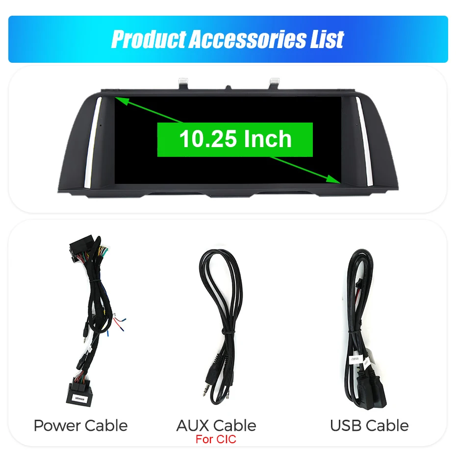 MEKEDE Stock UE Radio para coche con sistema Linux de 10.25 pulgadas para BMW Serie 5 F10 F11 2012-2017 CIC NBT WIFI BT CarPlay inalámbrico Android Auto GPS Navegación Pantalla táctil QLED Autoradio compatible con la pantalla original del sistema Control del volante Idrive SWC Mirror Link 8