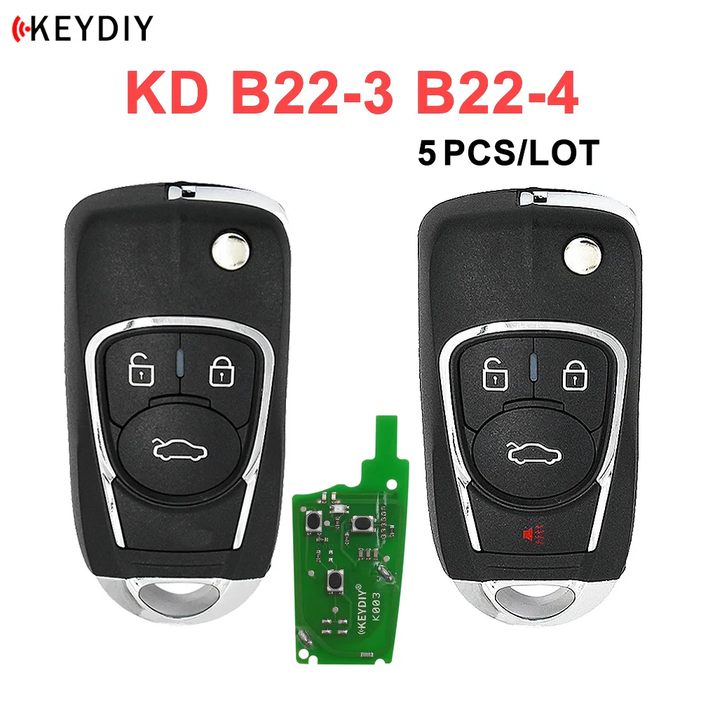 

KEYDIY KD B22 B22-3 B22-4 original universal 3 button 4 button remote smart key remote control for KD900 KD-x2 KD mini 5Pcs/Lot