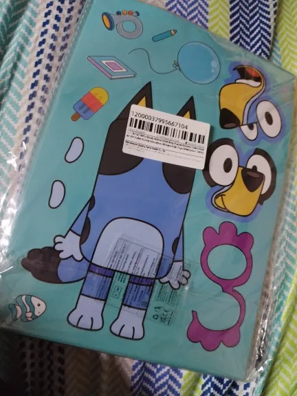 6/12/18 Uds. Pegatinas de rompecabezas de perro de dibujos animados de Anime Bluey lindos niños DIY rompecabezas de colores pegatinas educativas juguetes divertidos para niños regalo photo review