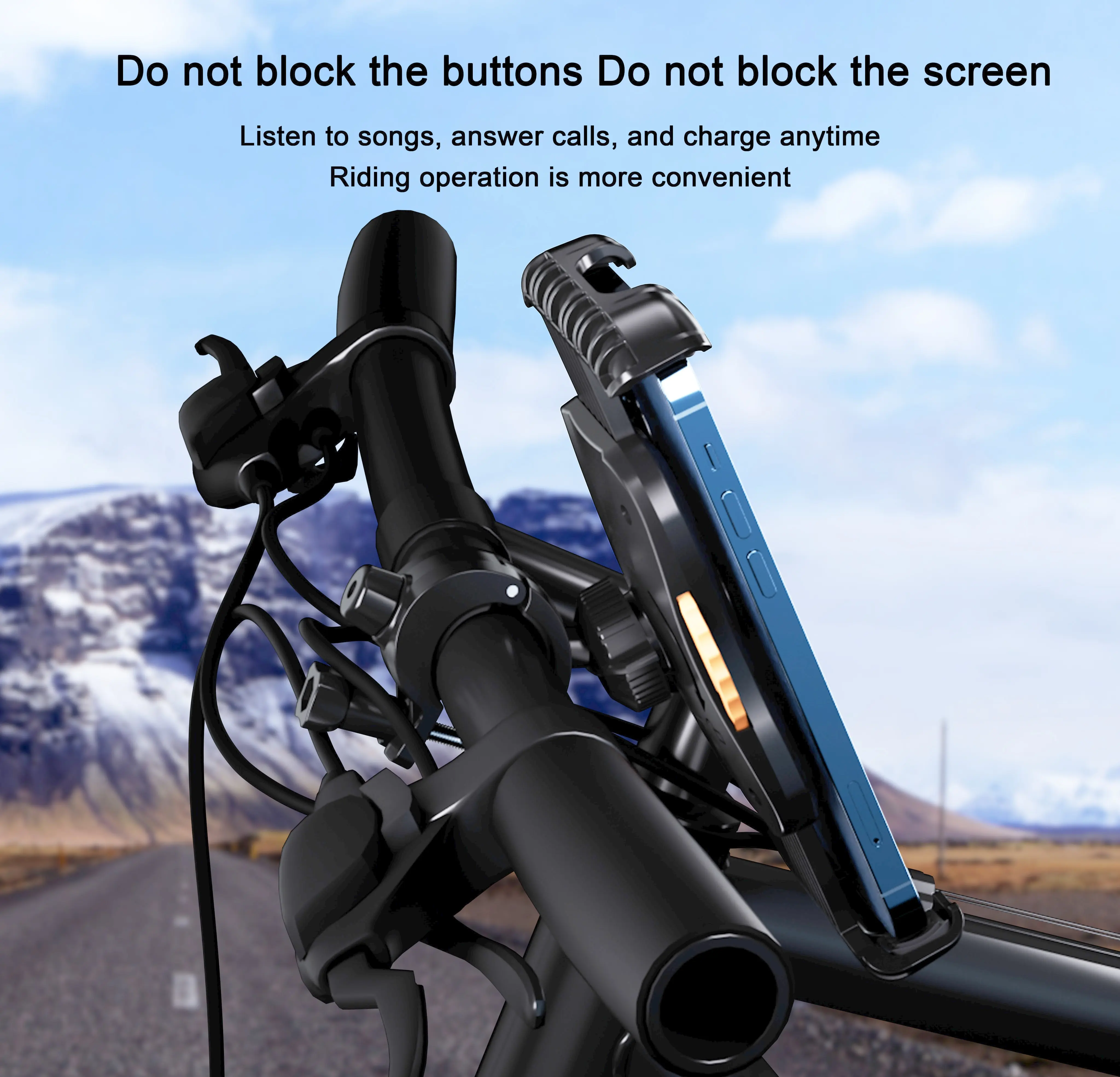 360 Rotatable Bike Phone Mount Holder Silicone Bicycle Motorcycle Handlebar  for iPhone 14, 13 Pro Max, iPhone 13 