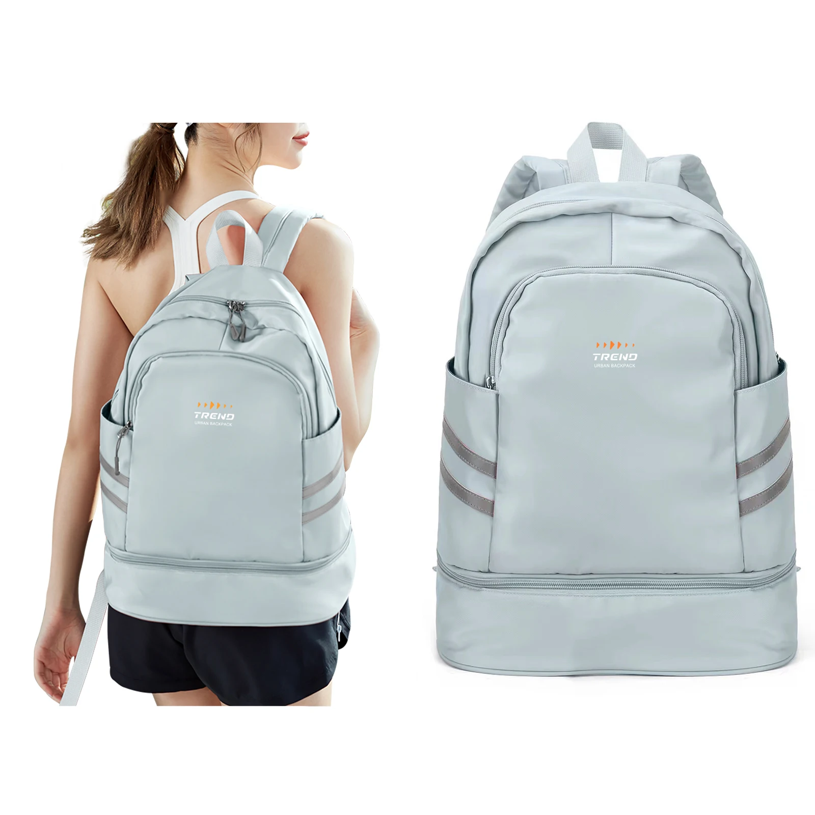 Women's Waterproof Sports Backpack with Shoe Compartment & Wet Pocket