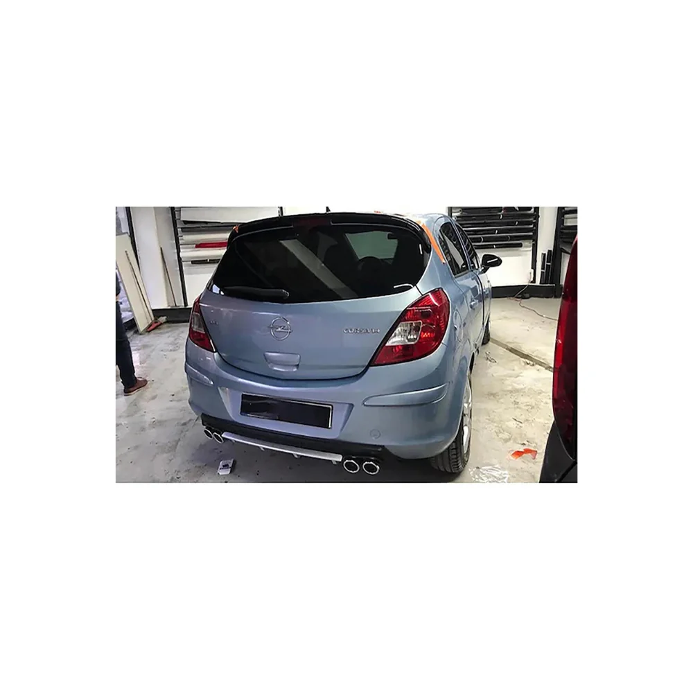 Per Opel Corsa D Car Paraurti Posteriore Diffusore Nero Abs Plastica Car Styling Spoiler Deflettore Body Kit Splitter Lip Tuning Parts