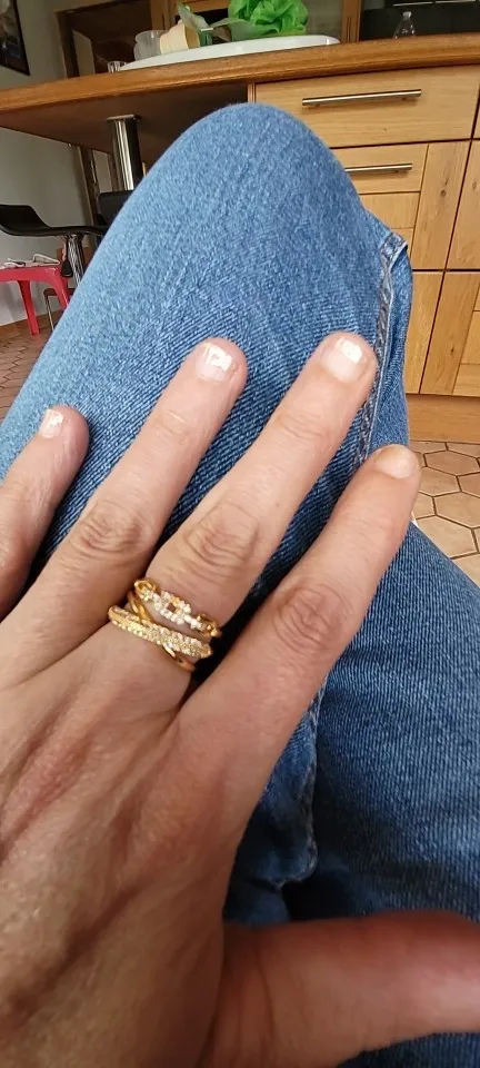 Fashion Gold Color Stainless Steel Rings photo review