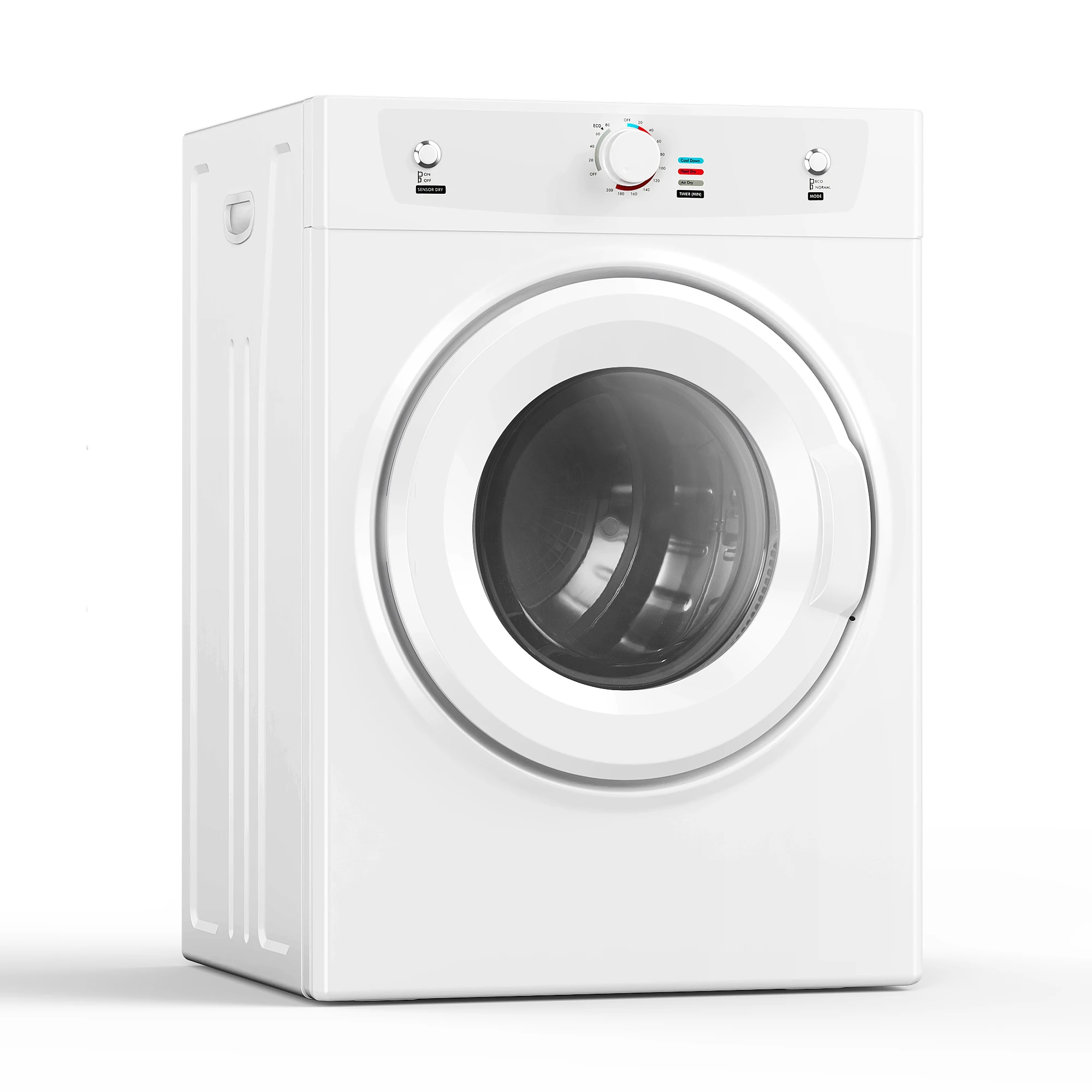 SIMZLIFE 3.5 Cu.Ft. Dryer 1500W Electric Clothes Dryer Stainless Steel Tumble with Exhaust Hose for Home Apartment Dorm