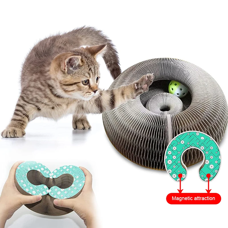 Cat Scratching Board Paper Magic Organ Cat Interactive Grinding Claw