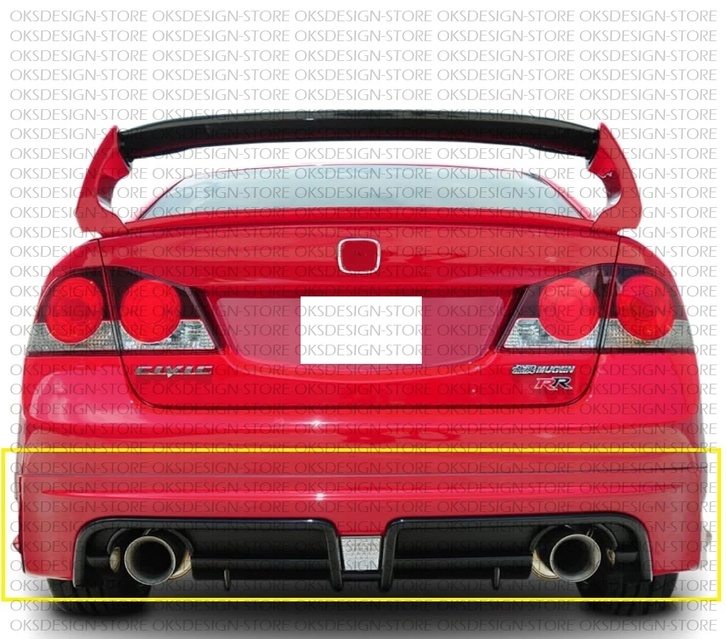 For Honda Civic Fd2 FD6 Fa5 2006 2011 Mugen RR Style Rear Bumper
