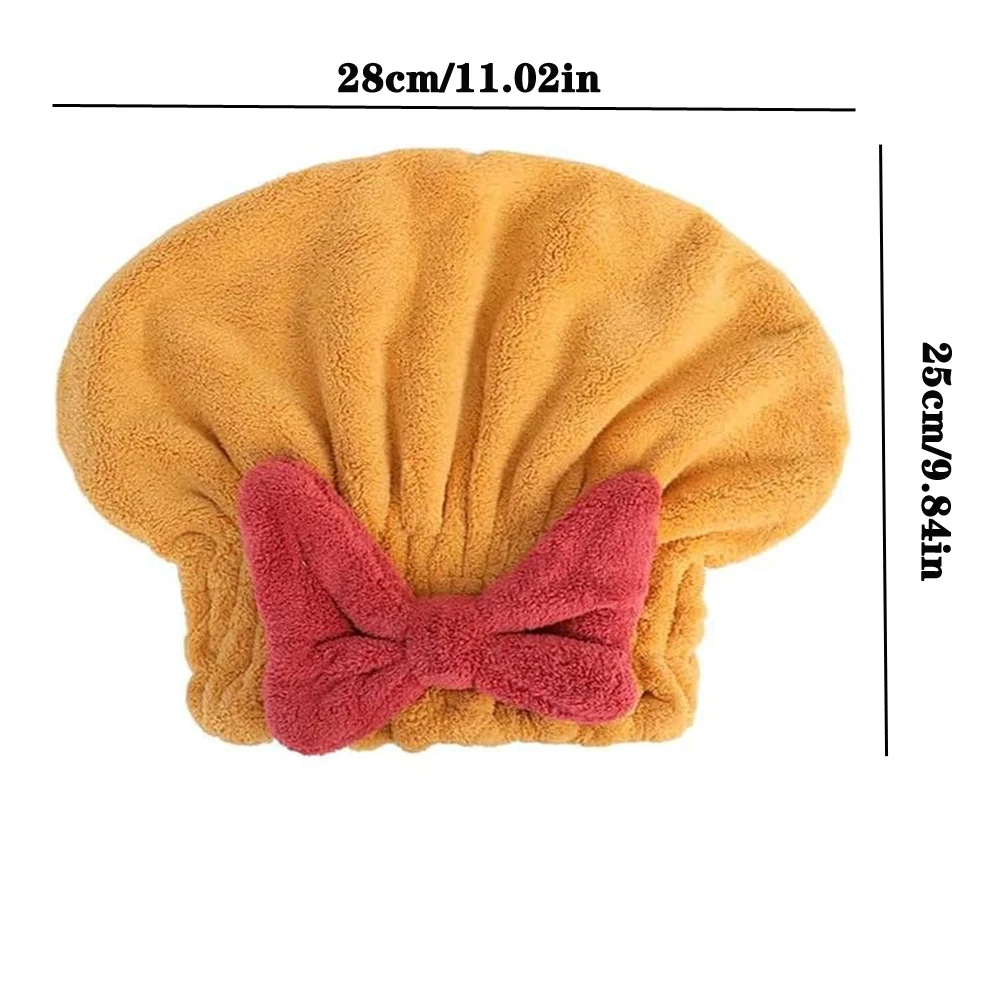 microfiber towel 1PC quick drying hair towel wrap with bow microfiber absorbent hair turban for wet curly long thick