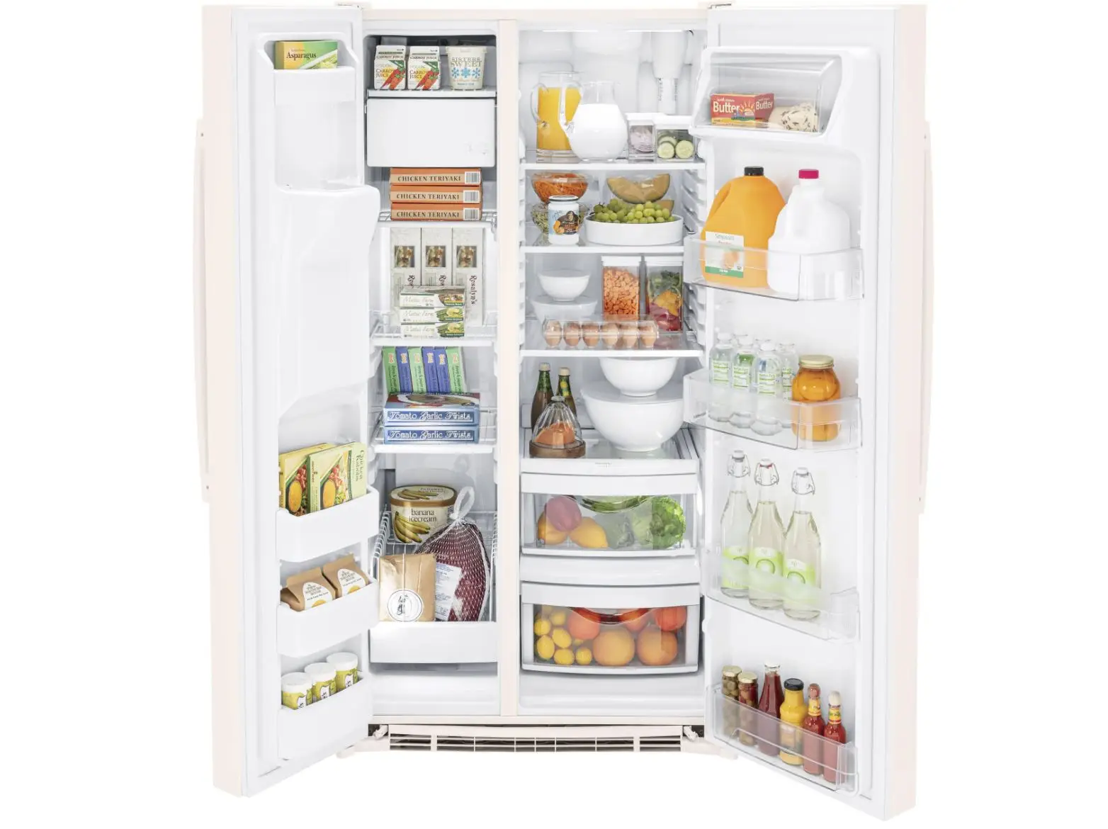 Authentic GE GSS25GYPFS 25.3 Cu. ft. Side-by-Side Refrigerator-Stainless Steel