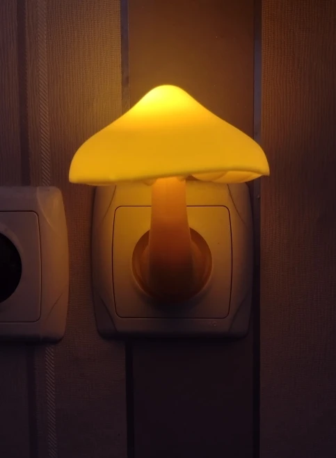 LED Night Light Mushroom Wall Socket Lights Lamp photo review