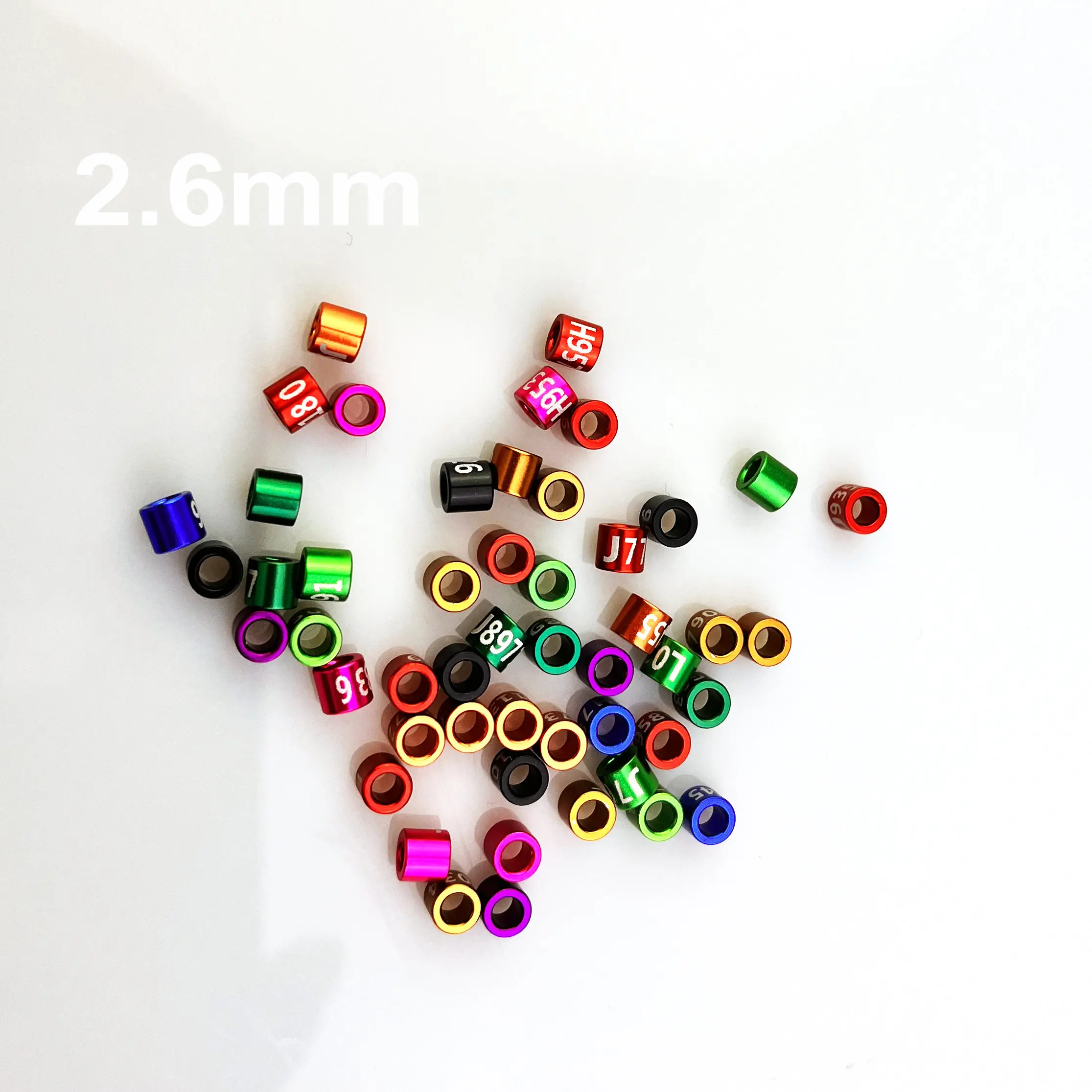 Bird Leg Bands 25PCS/lot Closed 2.6mm Finch Rings Aluminium