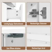 ТВ-гардероб ТВ Lowboard со светодиодной подсветкой, ТВ-стол Шкафы для гостиной Глянцевые подставки под телевизор — изображение 4