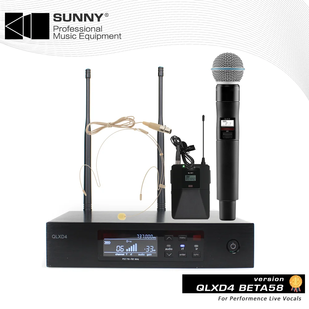 Qlxd4 Beta58 Sm58 Beta87a Uhf True Diversity Condense Wireless
