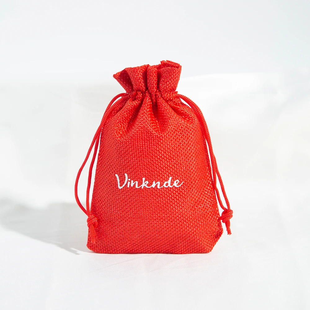 Personalisierte Logo-Jute-Geschenktasche mit Kordelzug, wiederverwendbare kleine Schmuckverpackung, natürliche Leinen-Jute-Hochzeitsgeschenkbeutel – Detail 14