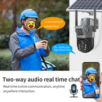 Caméra de surveillance extérieure solaire PTZ IP 4G, dispositif de sécurité sans fil, avec panneau solaire et audio PIR, 4MP, Wi-Fi 2