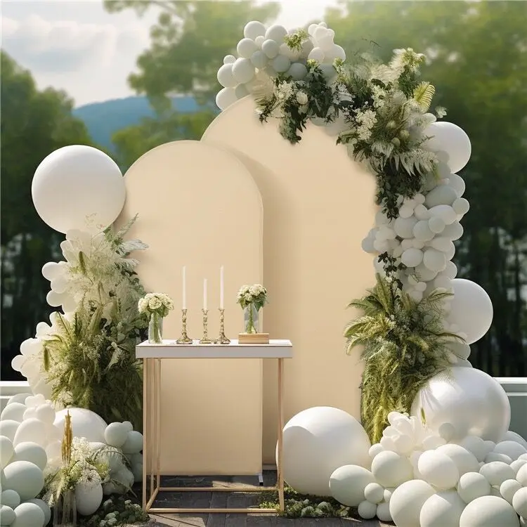 Thicked Arch Stand Cover Backdrop Background Birthday Party Decoration Banner Covers Photo Shoot Doubleside Elastic Fabric