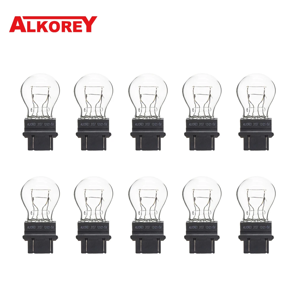 Alkorey 10 Pcs 3156 3157 T25 12V 21W 12V 21/5W ڵ ܺ ȸ ȣ  ҷΰ  극ũ Ʈ ڹ ȭƮ  Ʈ