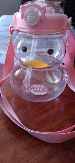 Kawaii Duck Cute Straw Bottle (1000ml) - Limited Edition