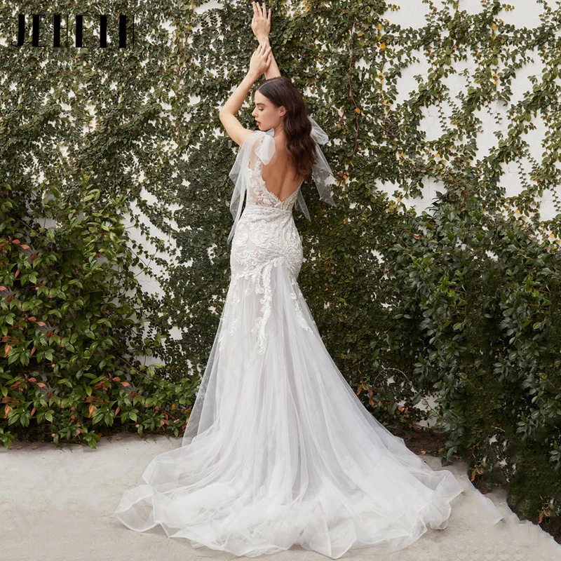 Рисунок 3 - JEHETH кружевные свадебные платья с глубоким вырезом