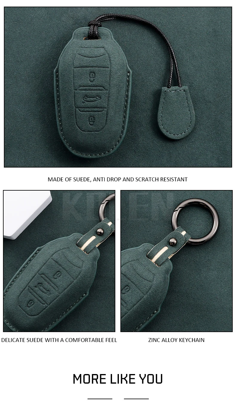 Leder Auto Remote Key Case Cover Shell für Peugeot 308 408 508 2008 3008 4008 5008 Citroen C4 C4L C6 C3-XR Picasso DS3 DS4 DS5 – Detail 5