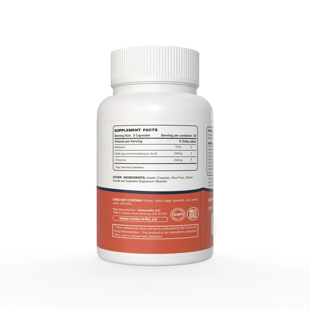 3 in 1 Sleep Aids for Adults Extra Strength, Extend Release Melatonin 5 mg, L Theanine 250 mg, GABA 250 mg, Relaxation and Sleep