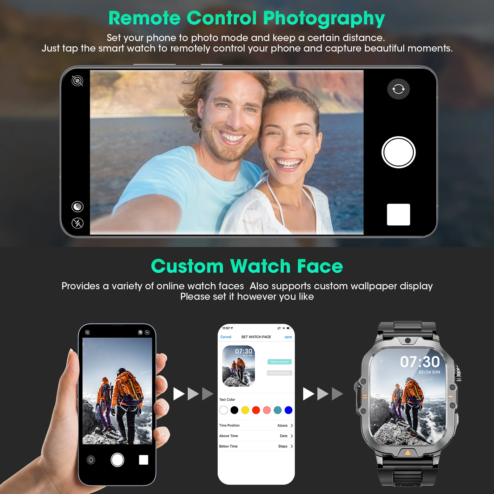 Smart Watches for Men Women'S Bluetooth Call 2.01 High-Definition Screen Fitness Sports Waterproof mens watches