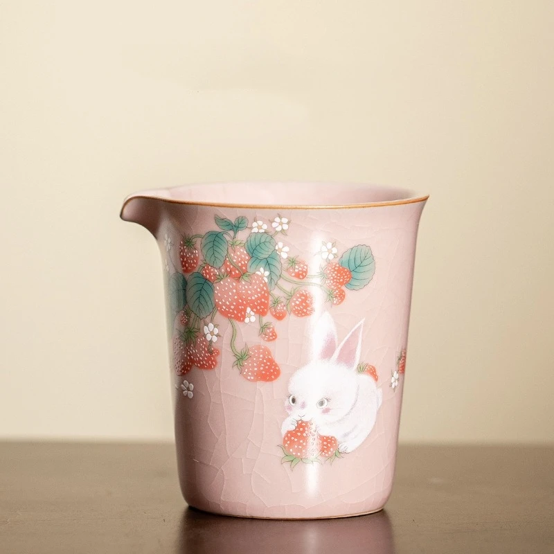 Cute Rabbit Ceramic Opening Porcelain Fair Cup Chinese Kung Fu Tea Zen ...
