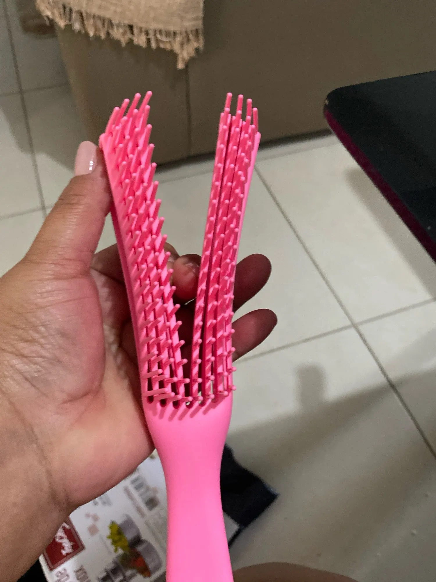 Escova Polvo Detangler para Cabelos Cacheados - Sortido - Desembarace com Facilidade e Realce a Beleza dos Seus Cachos photo review