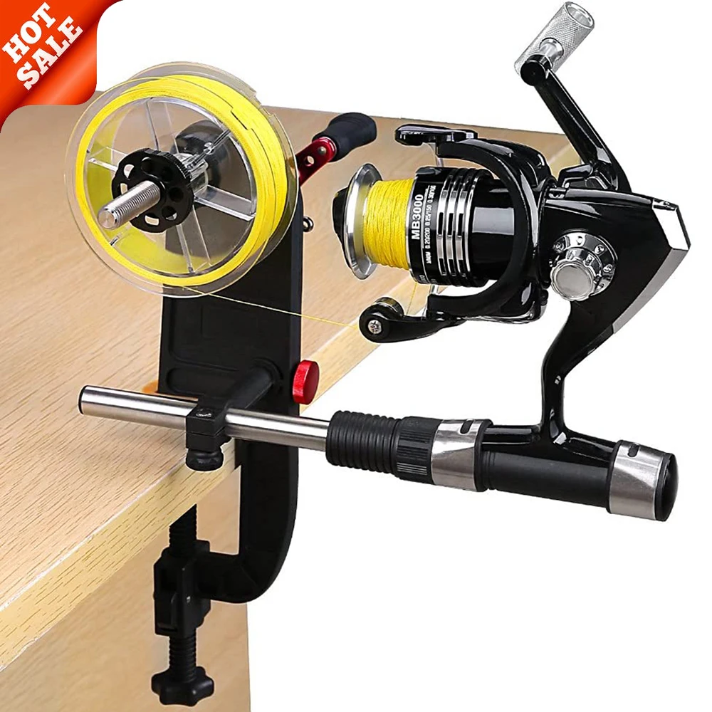 

High Speed Fishing Line Winder Two-Point Fixed Base Reel Spool Spooler System For Spinning/Baitcasting Fishing Reel Accessories