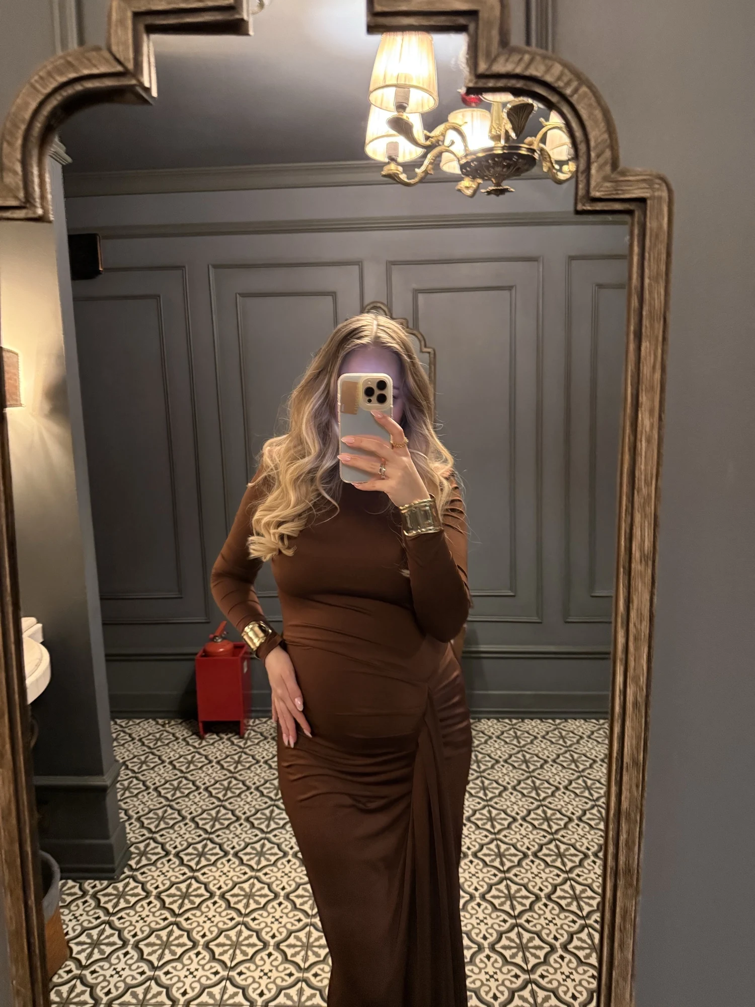 Chic Moopsi Turtleneck Maxi Dress with Thigh High Split photo review