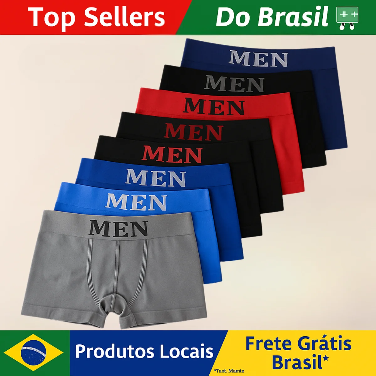 Cuecas Boxers de Microfibra Masculina Cueca Boxex 10 ou 4 unidades