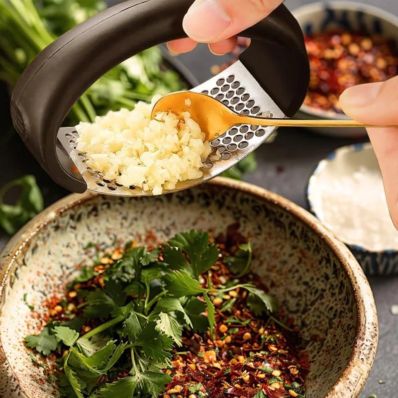 Stainless Steel Garlic Press 5