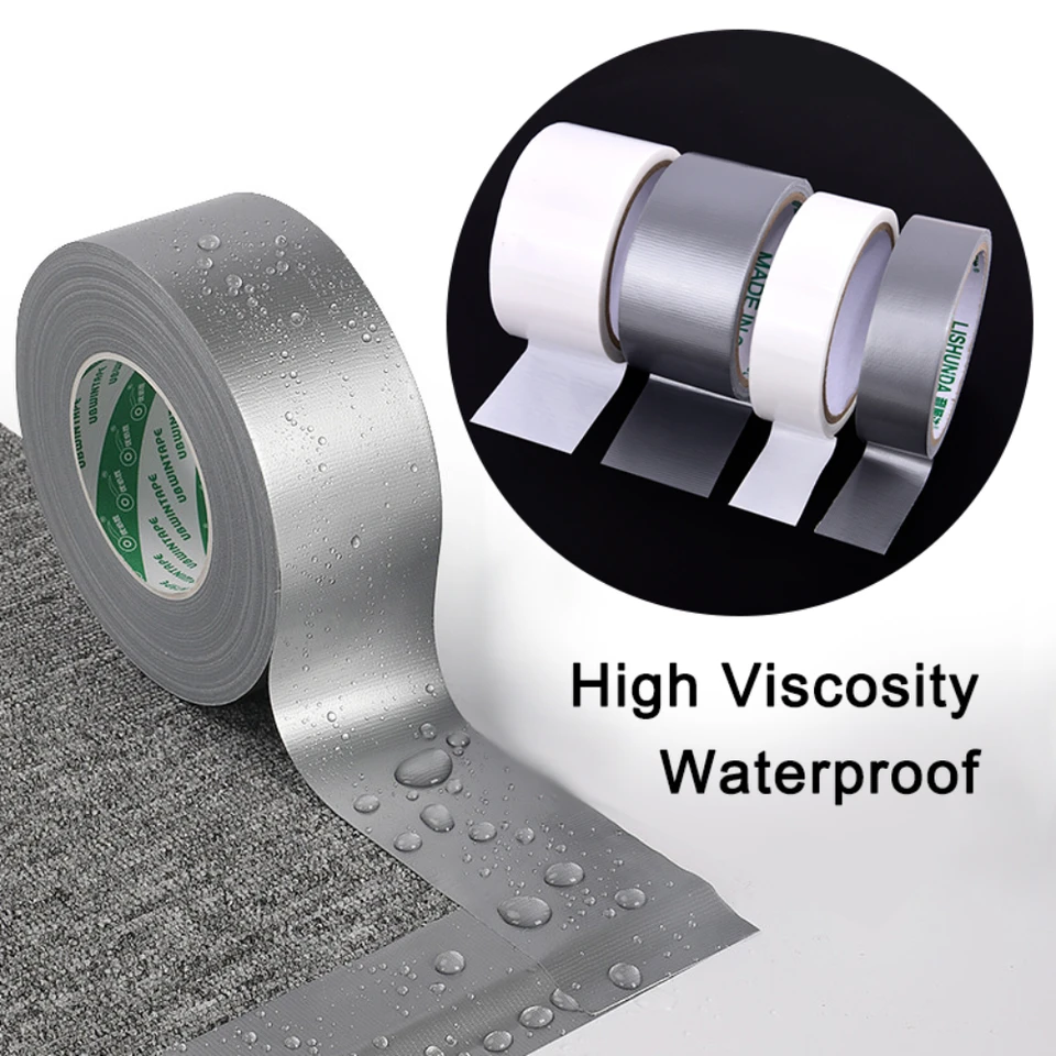 Adhesive Tape Waterproof Sealing Strip For Packing Wall Window Carpet DIY  Home Decor Electrical Strong Viscosity Grey Duct Tapes
