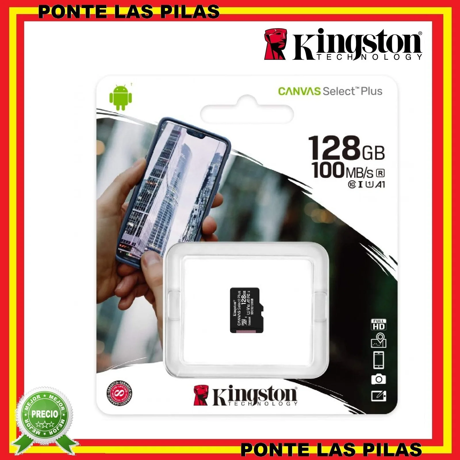 Scheda Micro Sd 128 Gb Kingston Canvas Select Plus Nessun Adattatore Schede Di Memoria Microsd Originali 128 Gb-Tablet Samsung Xiaomi Huawei Movil