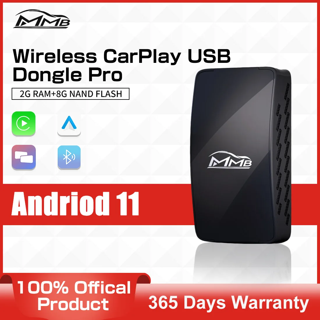 MMB Pro CarPlay Ai Box Portable Wireless CarPlay USB Dongle Pro Andriod