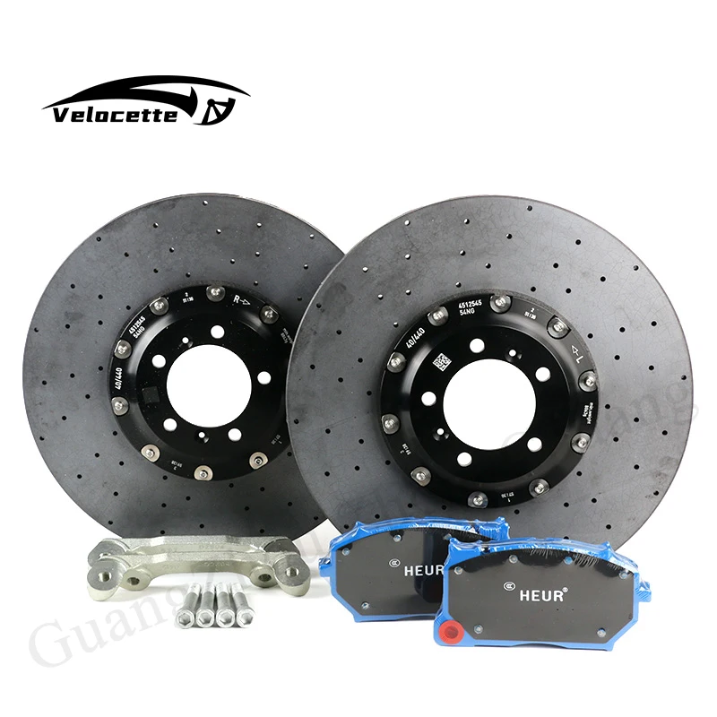 Carbon Ceramic Brake Disc Rotor 2 Piece Floating Brake Disc For Porsche Carbon Ceramic Rotor 380mm 390mm 355mm