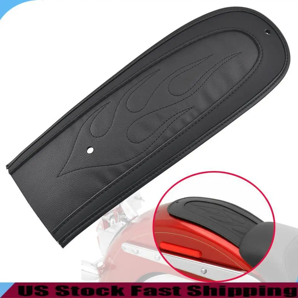 Copri Parafango Posteriore In Pelle Sintetica Per Harley-Davidson Dyna (Fat Bob, Street Bob, Low Rider, Wide Glide) - Nero