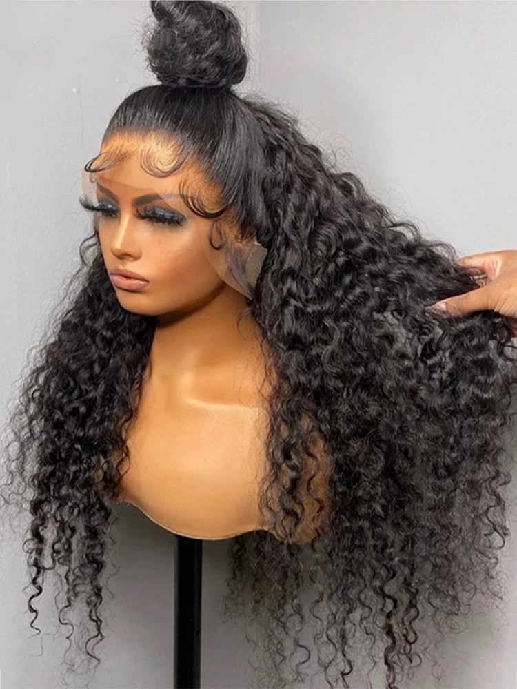 

30 32 40 Inch Loose Deep Wave 200 Density 360 Lace Frontal Human Hair Wigs Brazilian Water Curly 13X4 Lace Front Wig For Women