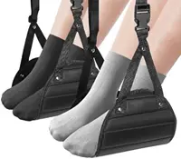 Airplane Footrest With Adjustable Strap, Portable Hammock Leg Rest, Perfect Travel Accessories 1