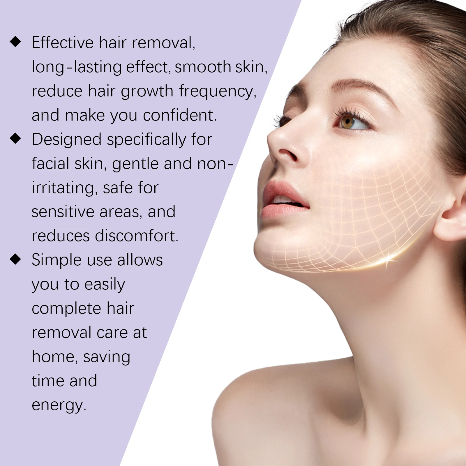 EELHOE Face Hair Removal Cream Lasting Moisturizing Non-irritating Pore Shrink Smoothing Softening Facial Hair Removal Cream