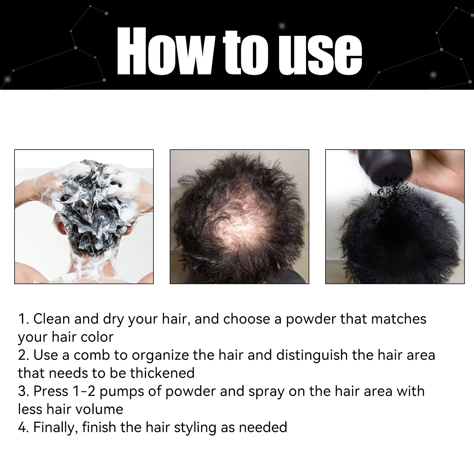 Hair Building Fiber Anti Hair Loss Powder