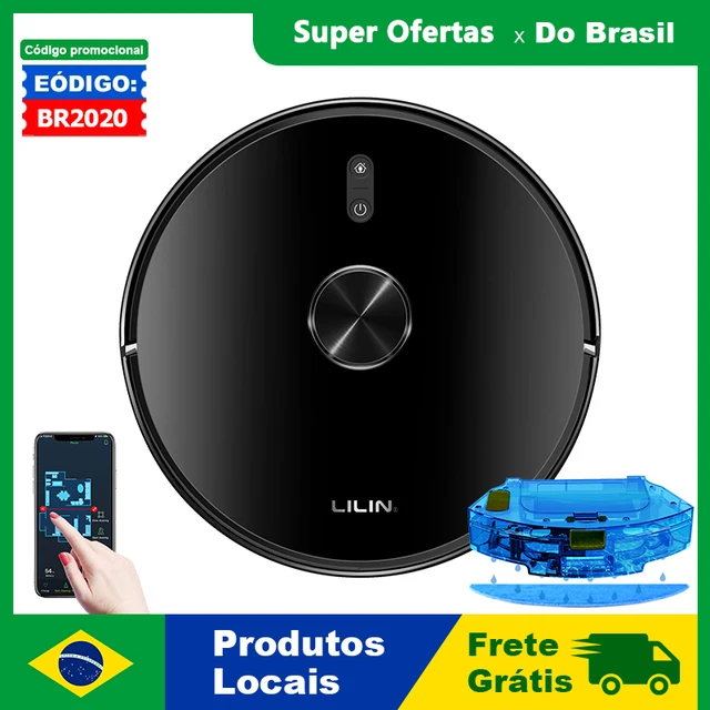 Robô aspirador de pó Liectroux / LILIN X6, navegação a laser Lidar, combinação de limpeza a seco e a úmido,6500Pa, mapa de vários andares, esfregão úmido em forma de Y, limpeza de carpete com reforço turbo