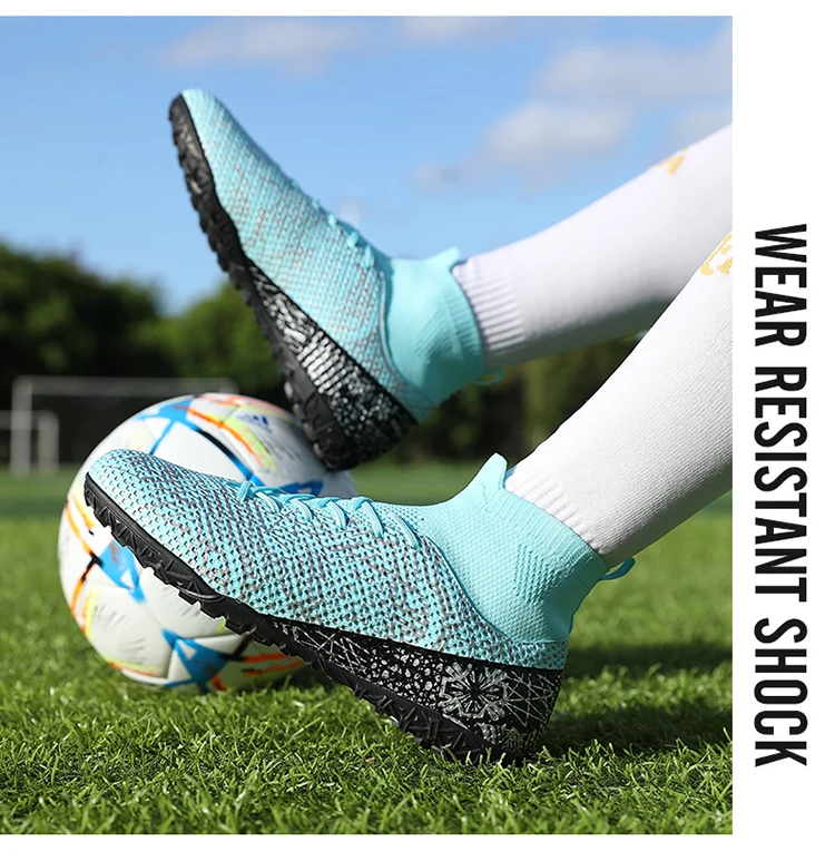Men FG/TF Football Boots Futsal Professional Unisex Soccer Shoes High Quality Grass Training Sport Non Slip Outdoor Male_voghion.com