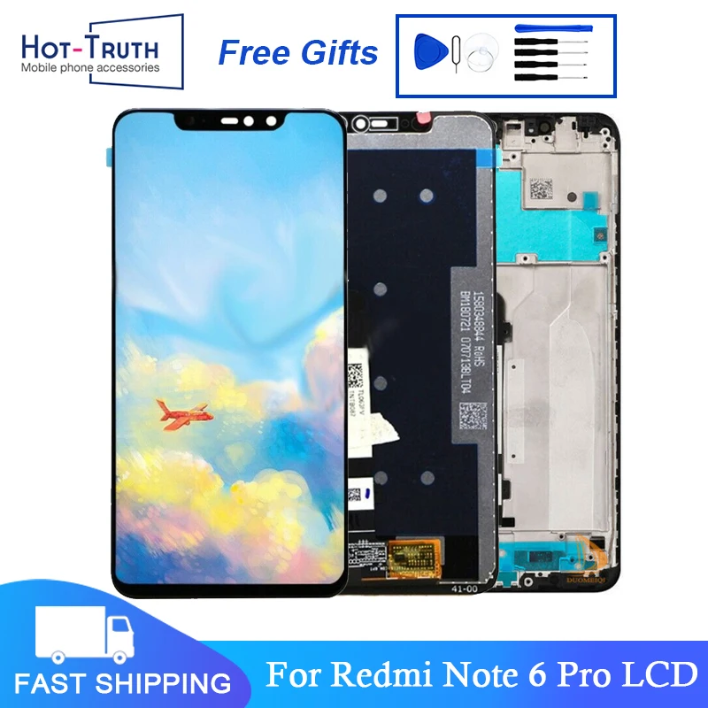 

6.26'' LCD For Xiaomi Redmi Note 6 Pro Display Touch Screen Digitizer Assembly For M1806E7TG M1806E7TH 100% Texted With Tools