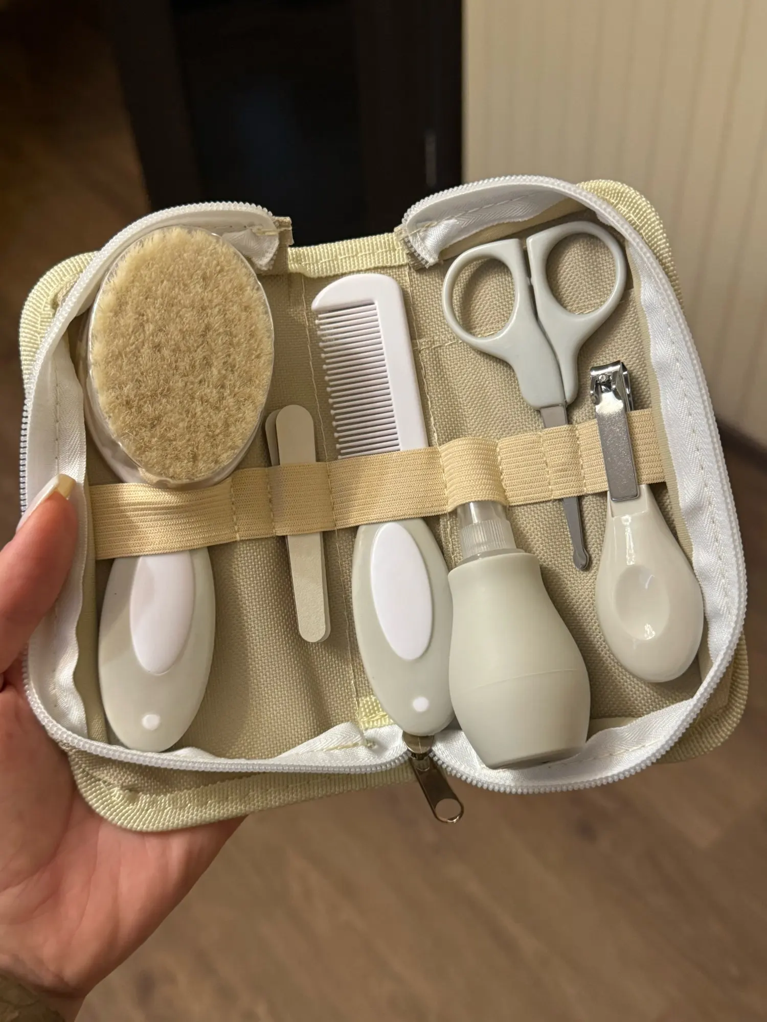 Baby Care Kit six-piece baby nasal inhaler Nail clipper brush file Comb scissors set daily cleaning and care accessories for bab photo review