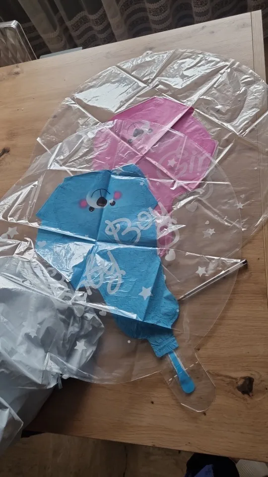 4D Bear Bubble Balloons - Gender Reveal and Baby Shower Party Decor photo review