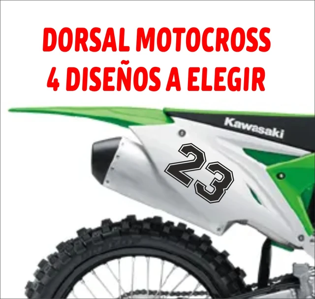 Pegatinas moto números vinilo dorsal motocross enduro cross modelo 1