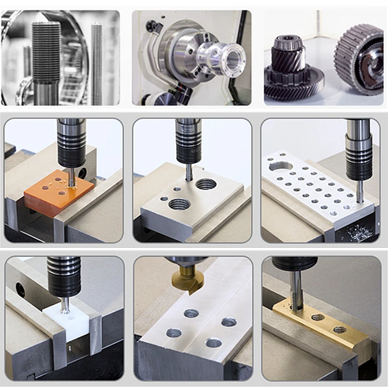 Electric Tapping Machine M3-M20 Metal Tapper Cutting Drilling Threading Tools Tapper Arm Universal with ISO Chuck