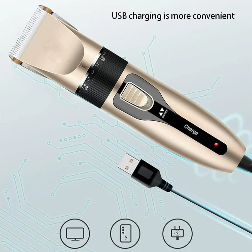 Dog Clipper Electric Pet Shaver Hair Trimmer Tool Rechargeable Cat Dog Groom Clipper With 4 Restriction Brush For Small Animal pet grooming clipper