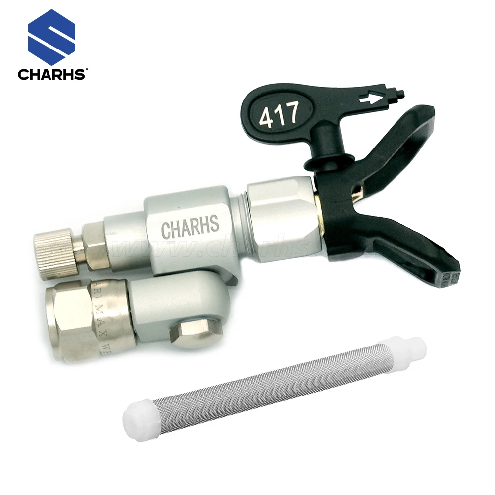 Charhs 287030 CleanShot Shut-off Valve Airless Clean Shot Anti-Spitting Swivel Adaptor For 7/8 Inch Paint Spray Gun 6