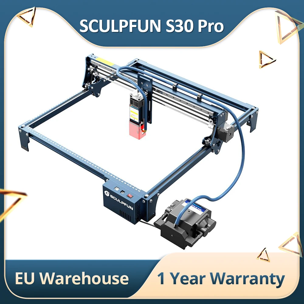 Ssculfun S30 Pro 10W Taglierina Per Incisore Laser, Assistenza All'Aria Automatica, Messa A Fuoco Laser 0.06X0.08Mm, Scheda Madre A 32 Bit, 410X400Mm